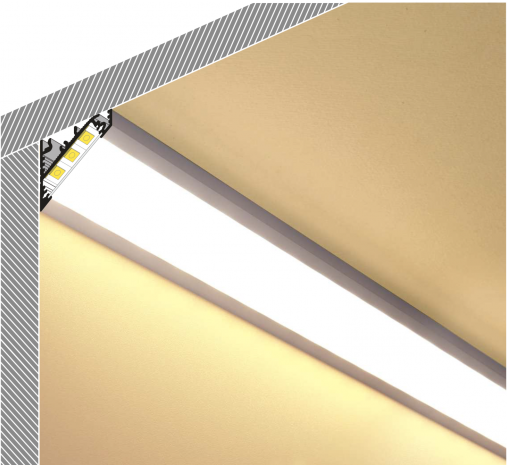 90 degree wall Corner waterproof led profile for led strip light