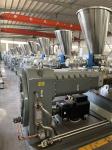 Rigid PVC Conical Screw Extruder , Plastic Twin Screw Machine