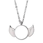 Personalized Sublimation Angel Wings Necklace Heart Shape Sublimation Necklace