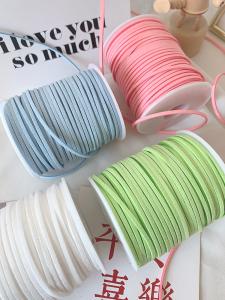 Quality 3mm Suede Leather Velvet Ribbon ISO9001 Blue Velvet Ribbon Wired wholesale