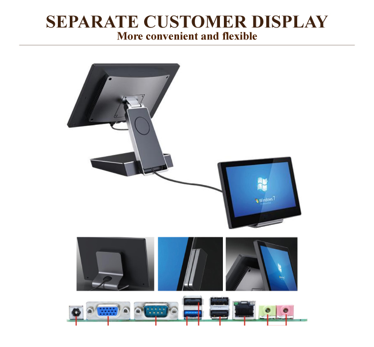 Windows OS Bimi 2023 Folding Point of Sales System with Aluminum Alloy Cash Register