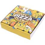 Black Octagon Round Pizza Box Kraft Corrugated Paper Packaging Bulk OEM