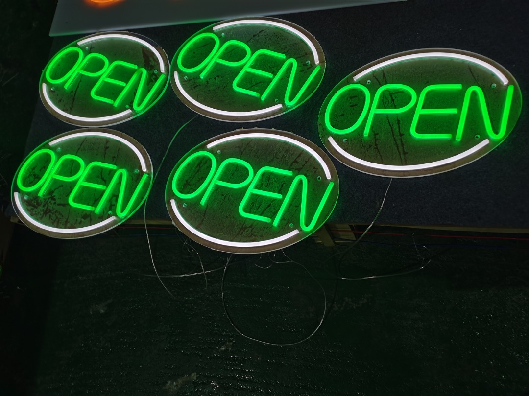 Manufacturer customization hanging business neon store led open sign