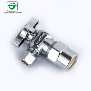 Quality Lead Free 1/4 Turn Dual Outlet 200 Psi Brass Stop Valve wholesale