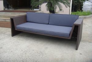 Quality Double Seat Cane Lover Sofa , Washable Synthetic Rattan Couch wholesale