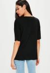 Black Choker Neck Cut Out Clothing T Shirt Women