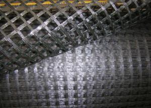 Quality Tensile Strength Glass Fiber Geogrid For Railway Foundation , Grey wholesale