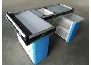 Quality Customized Color Grocery Store Retail Cashier Desk / Stylish Cash Table For Hypermarket wholesale