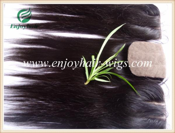 Silk top closure 4''x4'' malaysian virgin hair natural color straight 10''-24'