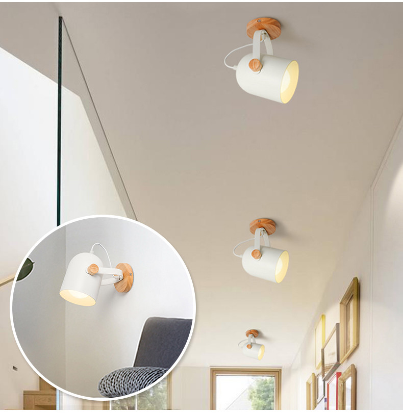 Wooden Ceiling Lamp Modern LED Ceiling Light for Bedroom Living Room Corridor Kitchen Indoor Lighting(WH-WA-21)