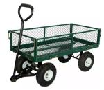 Industrial Garden Wagon Cart 300kg Capacity And Metal Wire Spoke Garden Trolly