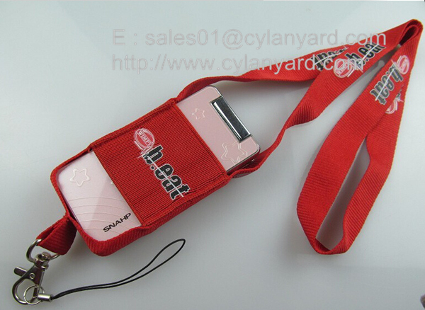 spandex mobile phone pouch lanyards