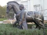Bronze sculpture with patina finish