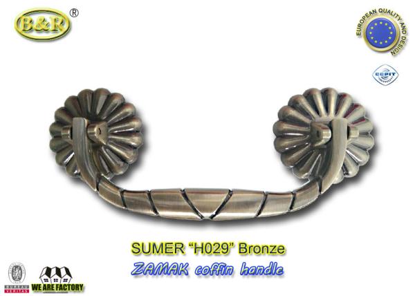 H029 metal coffin handleFuneral Accessories Hardware bronze color size 19.5*8