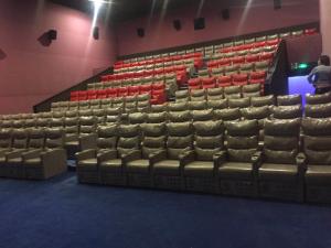 Quality Recline Fire Retardant leather cinema chair, narrow home theater seating wholesale