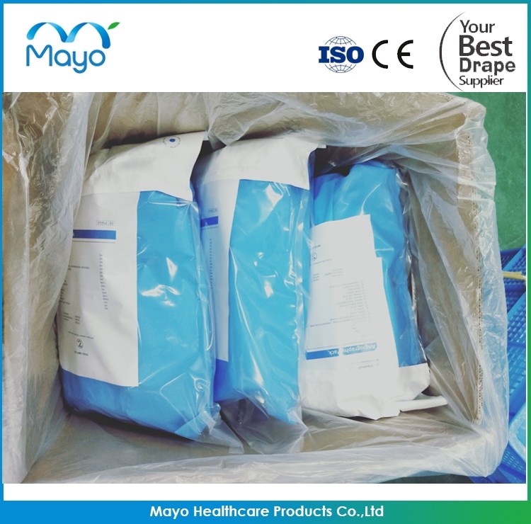 ISO13485 Angiography Drape Pack PE Viscose Surgical Drapes Kit