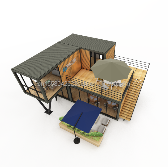 Galvanized Steel Square Tubes Structure Shipping Container Bar with Window Aluminum Alloy Windows