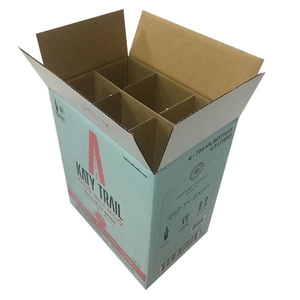 6 Bottle Wine Shipper Round Box Packaging Made Of Recyclable Paper Material