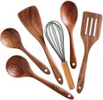 Kitchen Teak Wood Cooking Utensils Set Non Stick