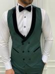 Bergamo Green Mens Peak Lapel Tuxedo