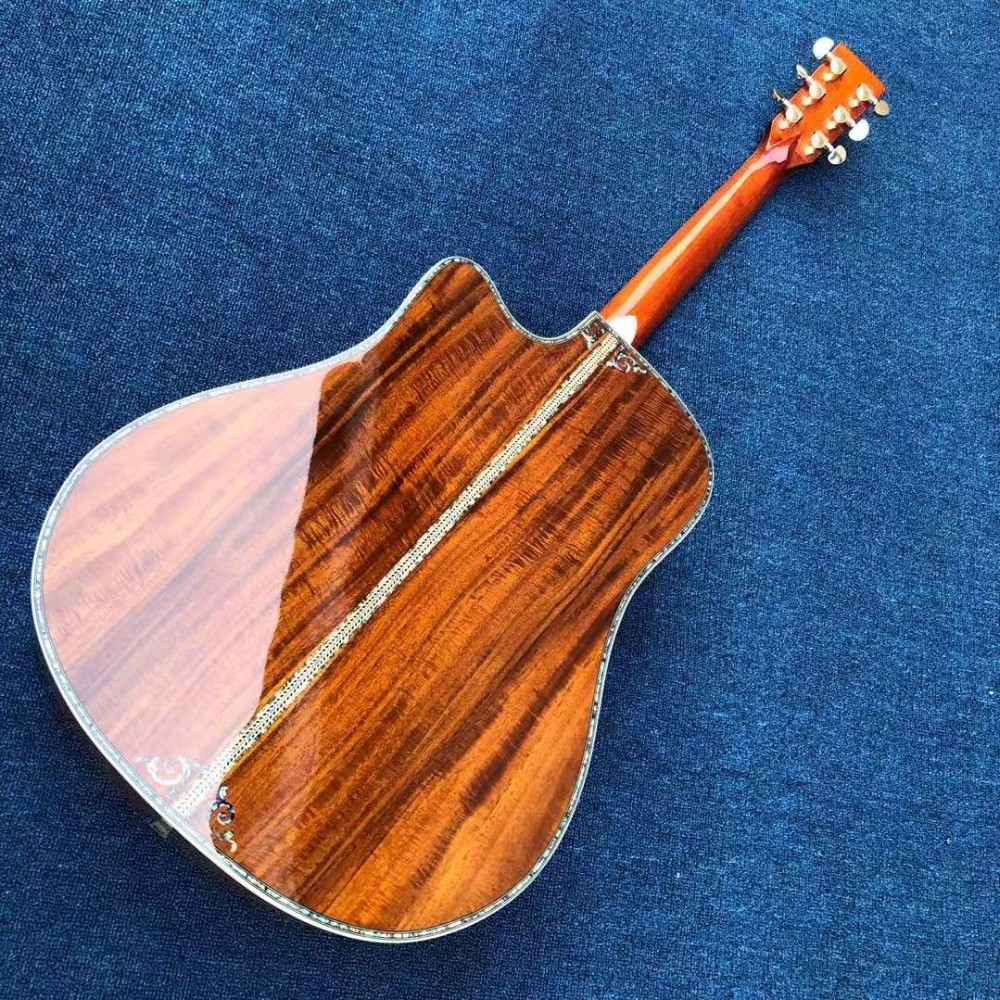 Real Abalone Inlay 41 Inch KOA Wood D45KC Classic Acoustic Guitar With Fishman 301 EQ
