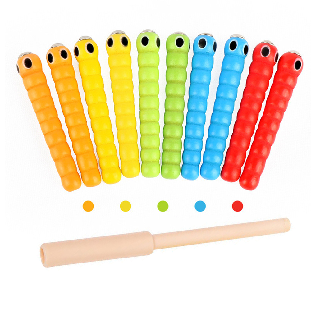 Wooden Bug Catching Game 5 Worms 1 Wooden Toys Accessories Montessori Educational Toys