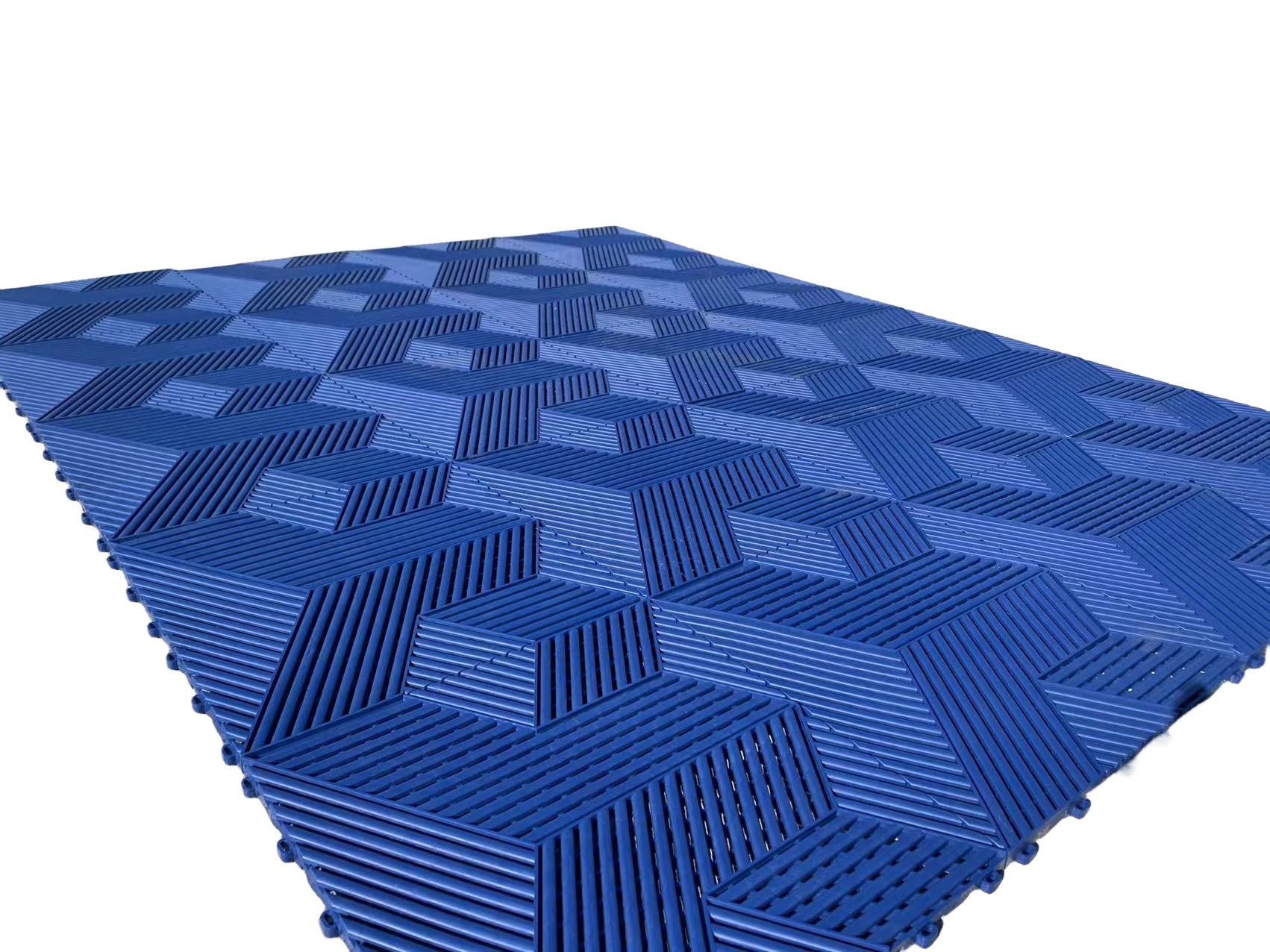3D Interlocking Vinyl Floor Tiles Garage 0.7 Inch Thick ASTM D2047