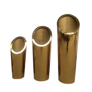 Quality Metal Rose Gold Shiny Planter Flower Pot for plaza gardening wholesale