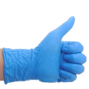 Quality Clinic Medical Blue Hospital Grade Disposable Gloves Preventing Roll Back wholesale