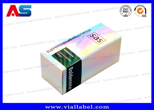 Laser Holographic 30mL Bottle Boxes Cardboard Paper / PET / PVC Material