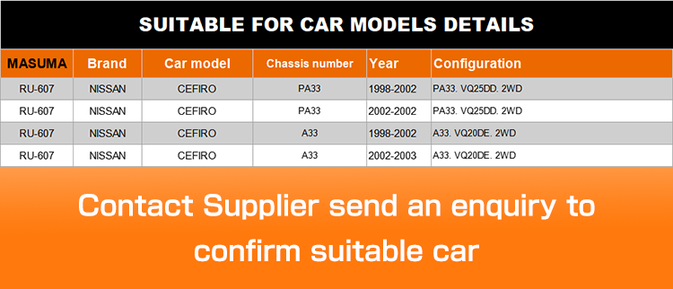 Auto Rubber Mounting Bush 55542-90008 VQ35DE J31 54500-2Y412 54501-2Y411 for NISSAN CEFIRO