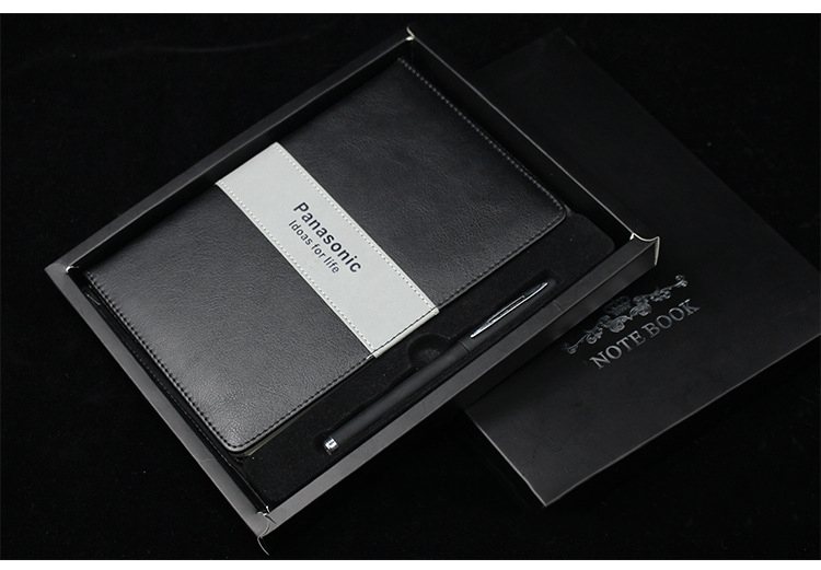 Gift Set Hardcover Leather A5 Lined Journal Writing Thick Classic Ruled Notebook with Pen