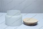 frosted glass jar with wooden lid for wholesale