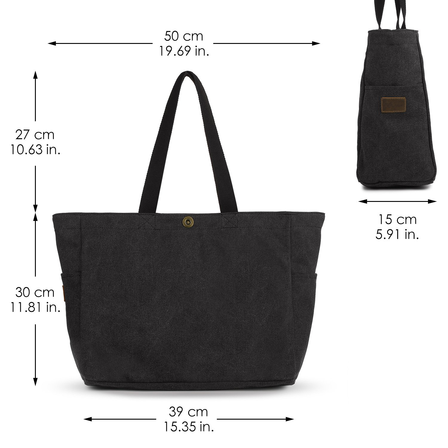Gym Blank Canvas Weekender Bag , Waxed Canvas Duffle Embroidered Tear Resistant