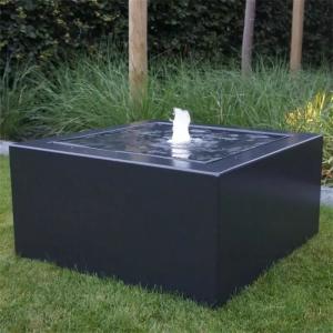 Quality Black Surface Pool Fountain Outdoor Carbon Steel Water Feature For Garden wholesale