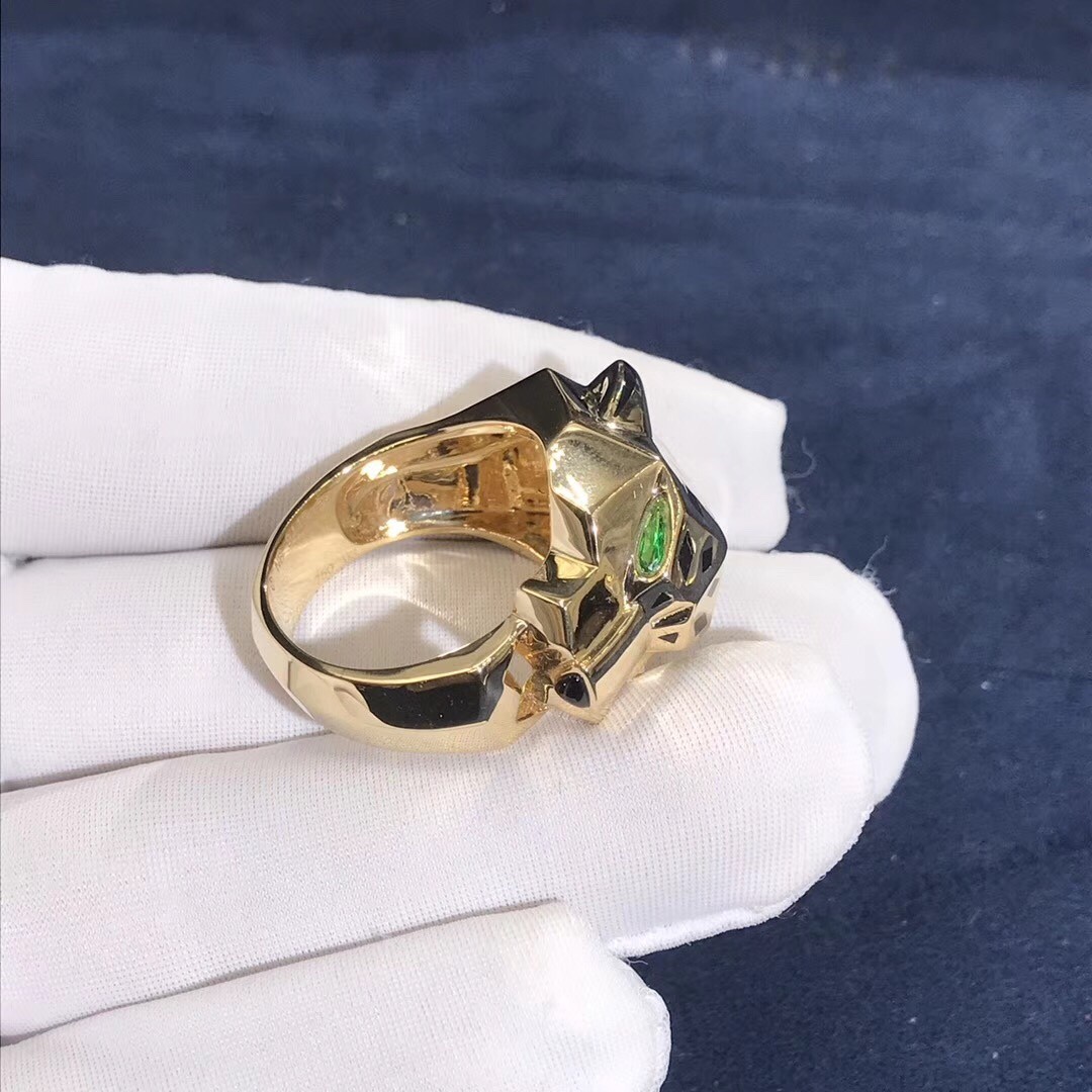 Fine Jewelry Highend Custom Jewelry 18k Pure Gold Car Tier PanthèRe De Car Tier Ring