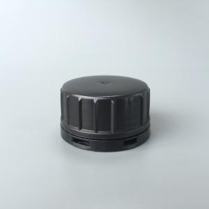 Quality 38mm Tamper Evident Lid , Non Dripping Black Plastic Cap wholesale