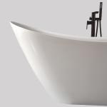 Freestanding Bathroom Bathing Acrylic Slipper Bath Movable Single Person