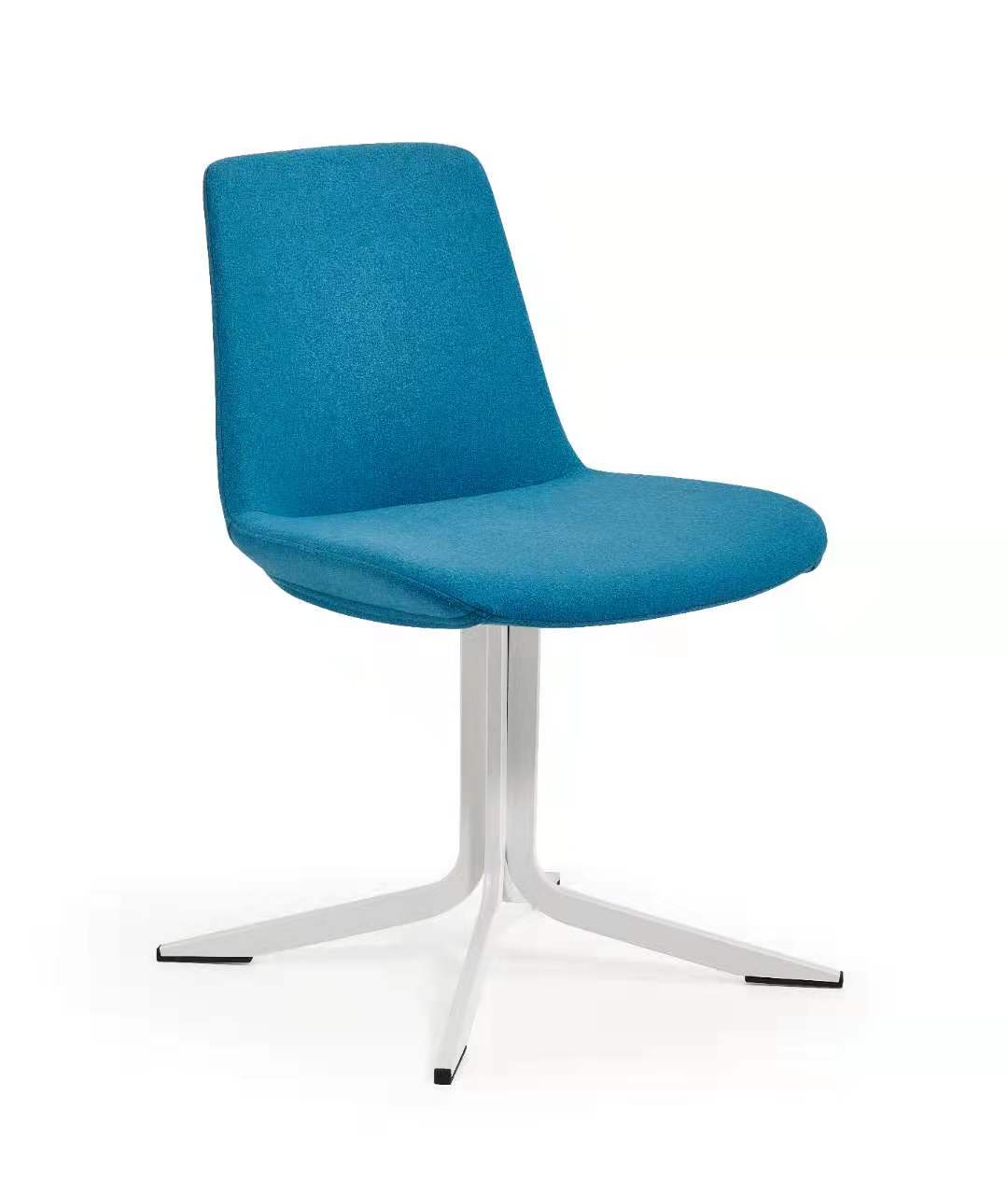 NO Folded Office Fashion Sofa Chair with Metal Legs and Multi-color Fabric Lounge