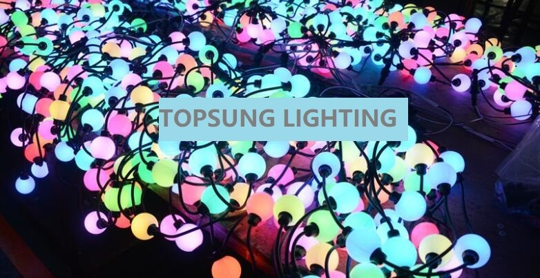 5m 25 dmx ball strings led point light pixel 3d globe curtain lights programmable decoration