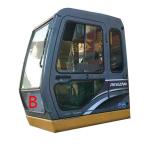 White Green Excavator Front Glass Replacement 10 Holes Cab Glass For Diggers