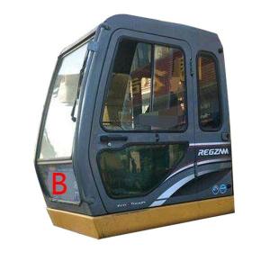Quality White Green Excavator Front Glass Replacement 10 Holes Cab Glass For Diggers wholesale