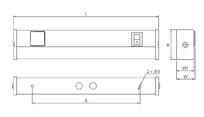 CMY12-1 Cabin Interior Light Boat T8 Fluorescent Mirror Light