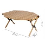 Folding Wooden Metal Folding Camping Table Octangle Picnic Table Camping