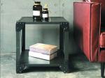 Industrial Style Side Cabinet Metal Iron Material Square Side Table