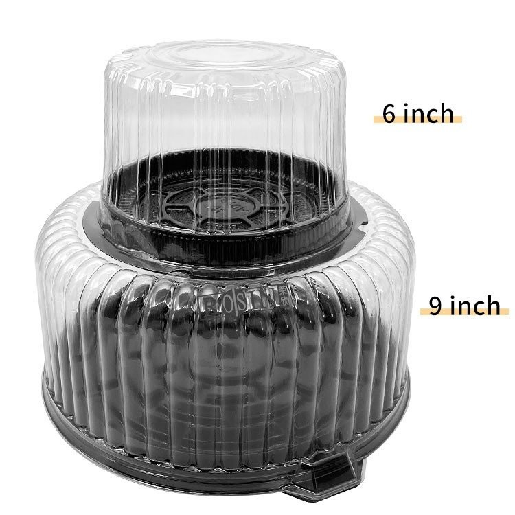 Food Grade 10 Inch Disposable Cheesecake Containers With Snap On Lid