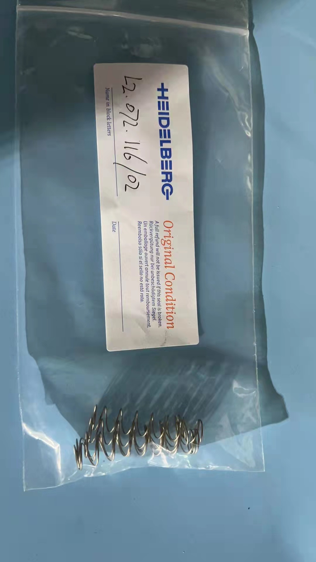 Enhance Printing Efficiency Kord Spring for SM52 Heidelberg Original