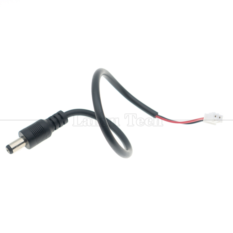 Customized Wire Harness 5.5x2.1mm Male DC Barrel Jack to JST XH Female Connector Cable