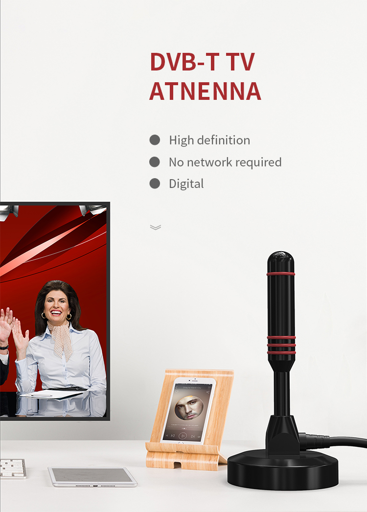 FTA HE Digital Free WiFi Round Directional TV Antenna with Enhanced Signal Strength