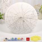 DIY White Oil Paper Umbrella Kids DIY Custom Painting With 12 Colors Watercolor